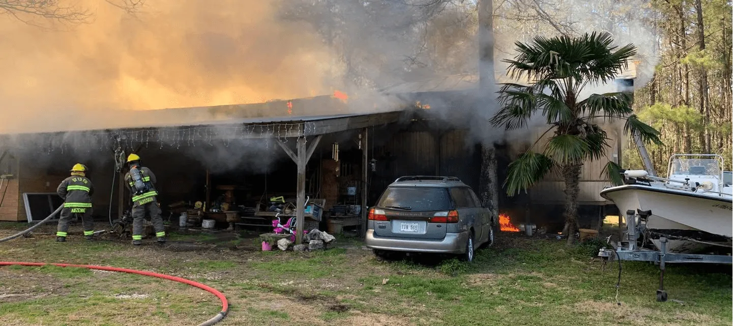 Firefighters on scene